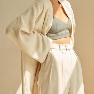 Hukh Cream Kimono One Size